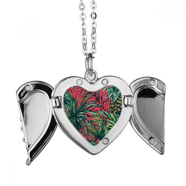 Planta de piña Leaf cielo rojo Alas de ángel collar colgante regalo de moda Unbranded M