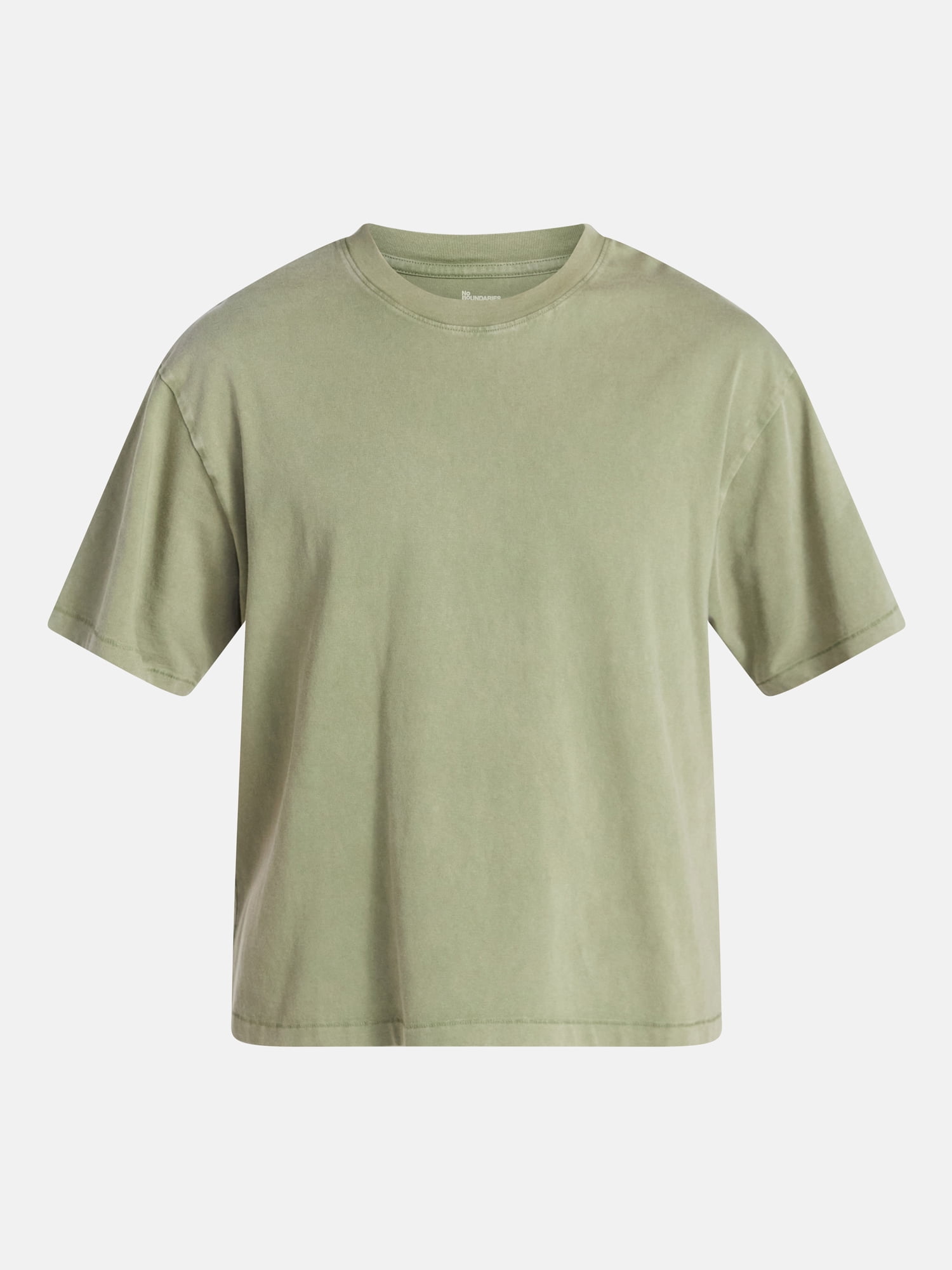 No Boundaries Boxy Fit Heavyweight Tee Shirt with Short Sleeves, Men's Sizes XS-4XLT