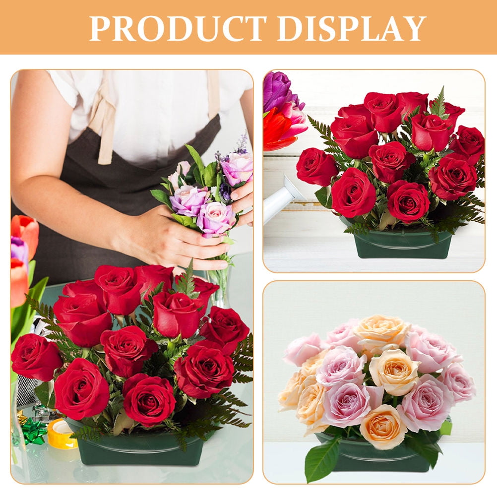WHAMVOX  2 Pcs Party Flower Arrangement Tool Dried Mud Natural Aisle Flowers Floral Foam Green