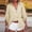 Khaki, variant on Ladies Shirts Summer Top for Women Spring and Summer Solid Color Lapel Three Quarter Sleeve Button Cardigan Blouse for Women Tops Pink S