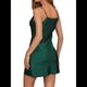 thumbnail image 2 of Camisón de Satén de Seda con Tirantes Finos y Escote en V Profundo. Verde Oscuro L, 2 of 7
