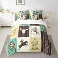 thumbnail image 2 of Homewish Bohemian Aztec Abstract Twin Bedding Sets 7-Piece, Western Cowgirl Cowboy Bedding Comforter Set, Rustic Cactus Reversible Sheet Sets, Ultra Soft Bedroom Decor, 2 of 7