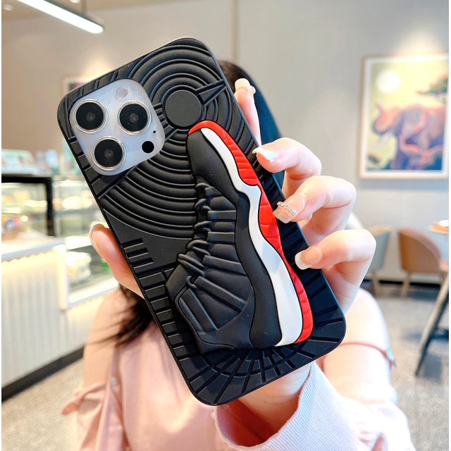 Funda de teléfono a prueba de golpes 3D para Apple, zapatillas rojas, iPhone 14, 13pro, 13pro max, 12pro max, 11pro max, XS, XR, 8, 7Plus, 12Mini, 13Mini Fivean unisex