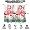 thumbnail image 2 of Blackout Kids Curtains,Flamingos with Tropical Leaves Childrens Insulated Curtains Set Of 2,Bedroom Essentials,Toddler Room Decor 52x84in(132x213cm), 2 of 4