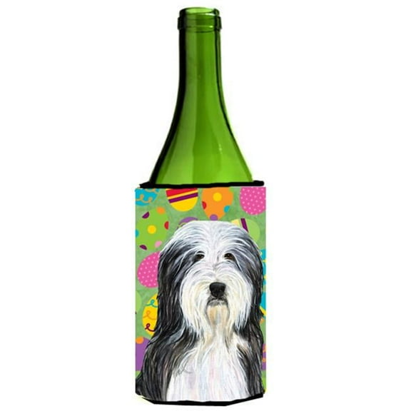 Bearded Collie Easter Eggtravaganza Wine bottle sleeve Hugger