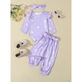 thumbnail image 2 of Suealasg Newborn Girl 3Pcs Fall Outfits Long Sleeve Daisy Print Romper + Long Pants + Headband Set 3 6 12 18 Months Infant Baby Girl Clothes, 2 of 7