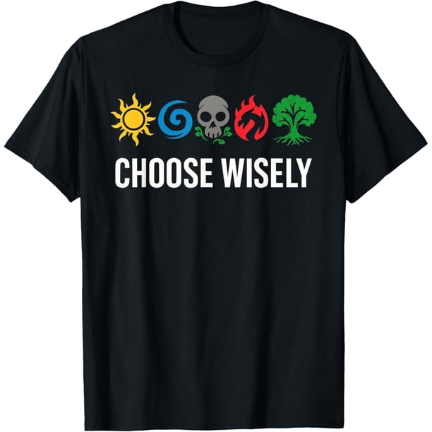 Mana Symbols Gathering Magic - Elige Wisely Blue Red Green Camiseta