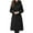 Black, variant on Women's Long Winter Puffer Coat Waterproof Warm Down Jacket Removable Hood