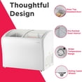 thumbnail image 3 of Frigidaire 9 Cu. ft. Curved Glass Top Display Freezer, 260L Convertible Fridge Freezer with Glass Door and Castor Wheels, White, 3 of 12