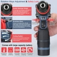 thumbnail image 3 of Spirastell Electric drill,2in1 Drill Torque Motor Screw Drill Screwdriver Motor Screw Driver 45Nm Torque Motor HUIOP Tool Appliances Furniture Installation Tool 45Nm Torque El, 3 of 7