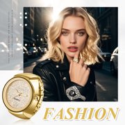 Avaner Elastic Strap Ring Watch for Women: Analog Quartz Flexible Size Ring Watch for Christmas Gift