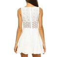 thumbnail image 4 of White Mark Juniors' Crochet Fit And Flare Mini Dress, 4 of 4