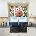 thumbnail image 6 of Coolnut Paisley Floral Kitchen Curtains 2 Panels, UV Protected Tier Curtains Half Window Curtains for Guest Room Bathroom Sink Laundry Room Basement,24"x 27", 6 of 6