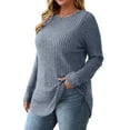 thumbnail image 4 of Fantaslook Long Sleeve Shirts for Women Casual Tunic Tops Dressy Crew Neck Pullover Fall Lightweight Sweaters for Women, 4 of 8
