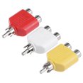 thumbnail image 3 of Unique Bargains Male/Female RCA Connector Y Splitter Video Audio Video Connectors 5pcs, 3 of 6