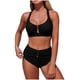thumbnail image 2 of Traje de baño de 2 piezas para mujer, trajes de baño para mujer, traje de baño de color liso para mujer, tanga deportivo, traje de baño dividido para mujer, traje de baño de nailon, 2 of 8