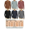 thumbnail image 2 of Bellella Men Henley Shirts Casual Long Sleeve Crew Neck Pullover Tops Fall Winter Button Up T-Shirts with Front Pocket, 2 of 5