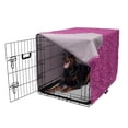 thumbnail image 5 of Pink Floral Dog Crate Cover, Summer Pattern with Creative Style Peony Petals, Easy to Use Pet Kennel Cover Small Dogs Puppies Kittens, 7 Sizes, Pink Pale Pink, by Ambesonne, 5 of 6