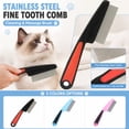 thumbnail image 6 of Stainless Steel Pet Grooming Brush, Fine Tooth Deshedding Tool for Dogs Cats, Dematting Comb for Long Short Hair, Blue, 6 of 8