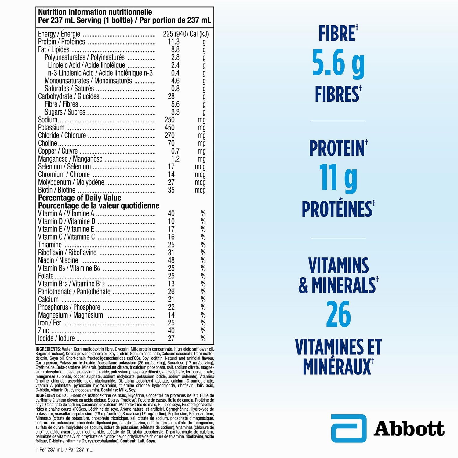 Glucerna Nutritional Drink, Meal Replacement Shakes, Complete, Balanced Nutrition For People With Diabetes, Chocolate, 6 x 237-mL Bottles, Complete, Balanced Nutrition