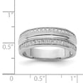 thumbnail image 3 of Sterling Silver Rhodium-plated & Cubic Zirconia Men's Ring, 3 of 3