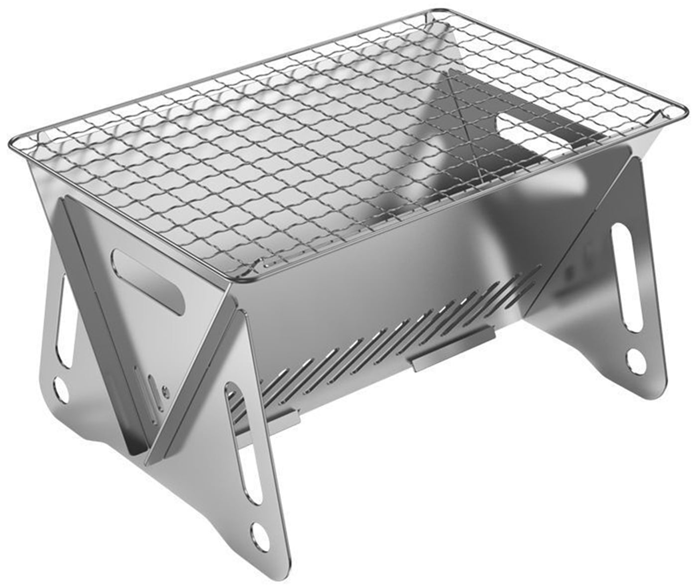 Camping Stove Small Portable Stainless Steel Charcoal Grill Foldable