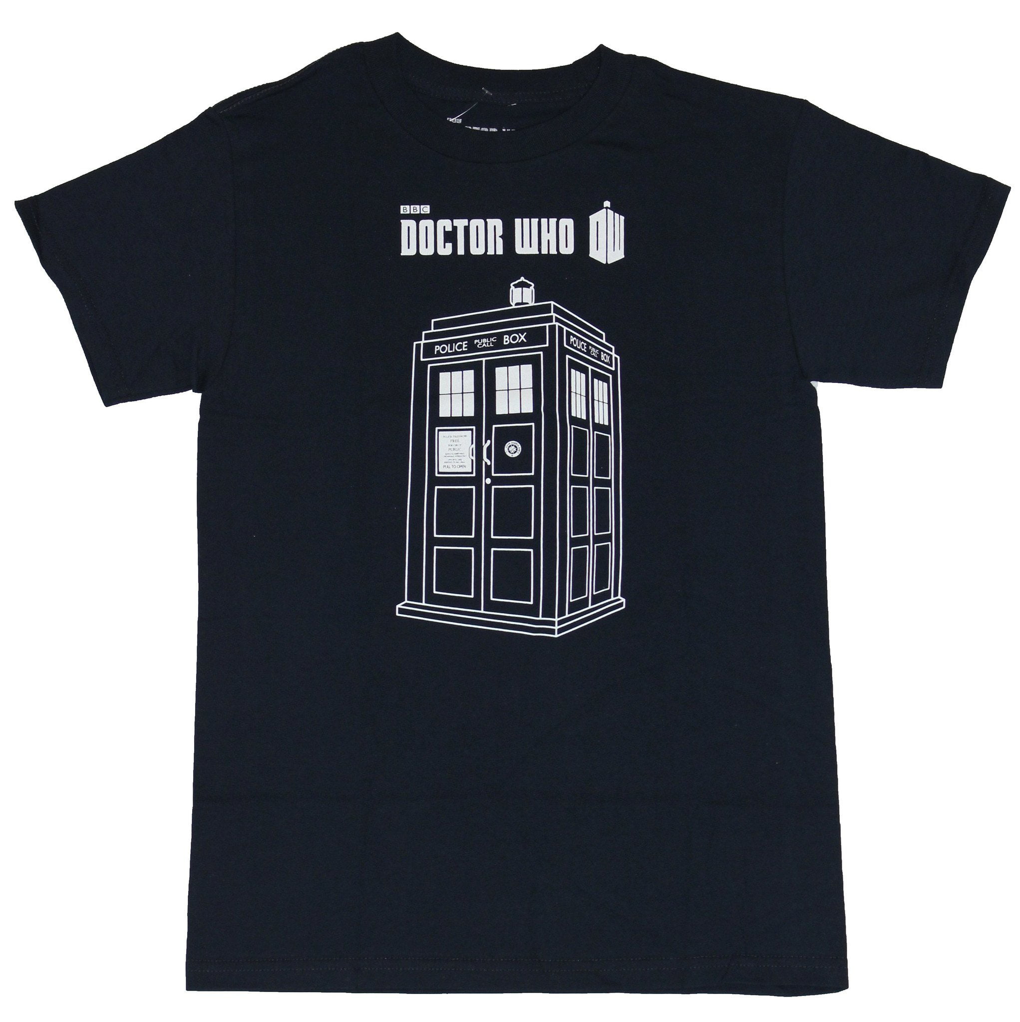 Doctor Who Tardis Call Box Mens Navy Blue T-Shirt 