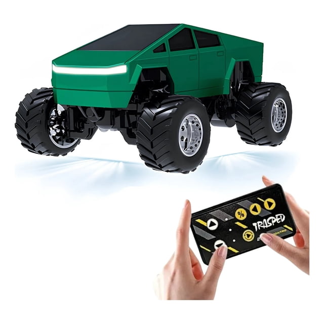 Carro Camioneta Cyber De Juguete Control Remoto Truck 1:64 Color Verde.