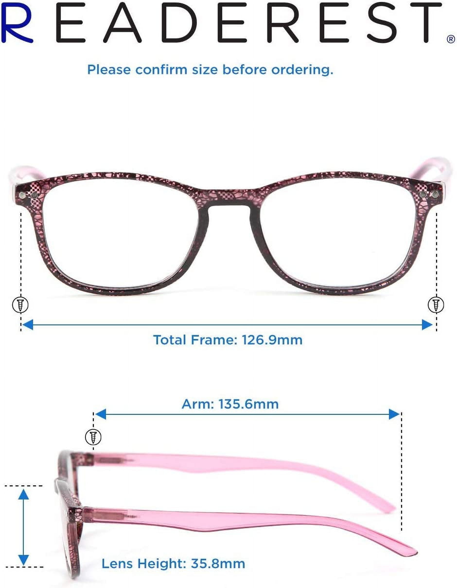 Readerest Blue Light Blocking Reading Glasses Pink 175 Magnification