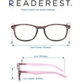 thumbnail image 6 of Readerest Blue Light Blocking Reading Glasses (Pink, 2.50 Magnification), Acrylic, 6 of 7