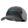 thumbnail image 2 of The Throwing Dart Embroidered Frayed Mesh Cap - Black OSFM, 2 of 5
