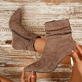 thumbnail image 6 of SACFOF Sexy Slouch Ankle Boots for Women with Fashion Mid Stiletto Heels Pointed Toe Bootie, 6 of 6