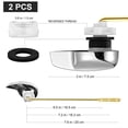 thumbnail image 3 of OULII 2pcs Front Mount Toilet Tank Flush Lever Universal Toilet Replacement Handle for Most Front Mount Toilets, 3 of 5