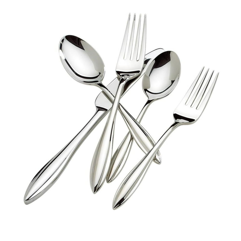 Lenox Sculpt 18/10 Stainless Steel 65 Piece Flatware Set, Service for