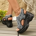 thumbnail image 4 of Mepaouo Women's Platform Walking Sandals Memory Foam Open Toe Mesh Wedge Summer Beach Casual Shoes, 4 of 8