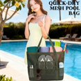 thumbnail image 2 of Mesh Beach Bag, Extra Large Beach Tote with Zipper Pocket Pool Bag for Cruise/Swim/Vacation Essentials, 2 of 8