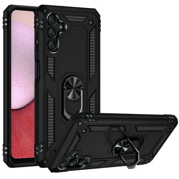 For Samsung Galaxy A14 5G Military Grade Rugged Dual Layers 2in1 Hard PC   TPU Shockproof Hybrid with Ring Kickstand Cover ,Xpm Phone Case [ Black ]