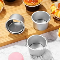 NICEXMAS 5Pcs Round Metal Cake Pans with Live Bottom Design for Perfect Cake Baking