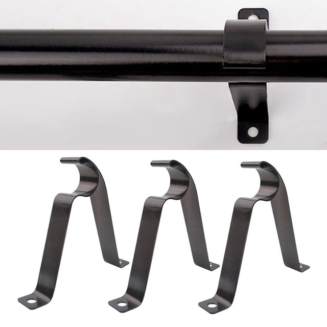 Soporte de barra , soporte de barra ajustable Soportes para colgar de barra Soportes de hardware de 19mm marrón Macarena soportes de pared de barra de cortina