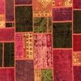 thumbnail image 1 of Ahgly Company Indoor Square Patchwork Orange Transitional Area Rugs, 6' Square, 1 of 4
