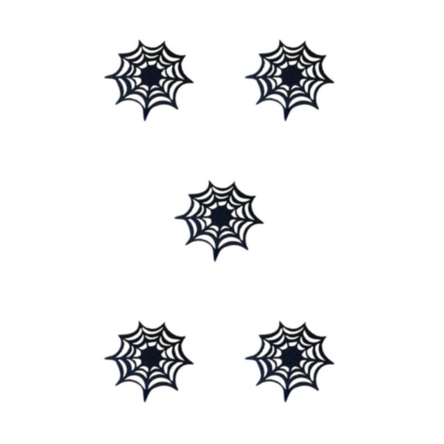 Posavasos de tela de araña de PVC Toystoory 5 piezas No tóxico resistente al calor Halloween Negro