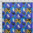 thumbnail image 4 of oneOone Polyester Spandex Blue Fabric Halloween Diy Clothing Quilting Fabric Print Fabric By Yard 56 Inch Wide, 4 of 4