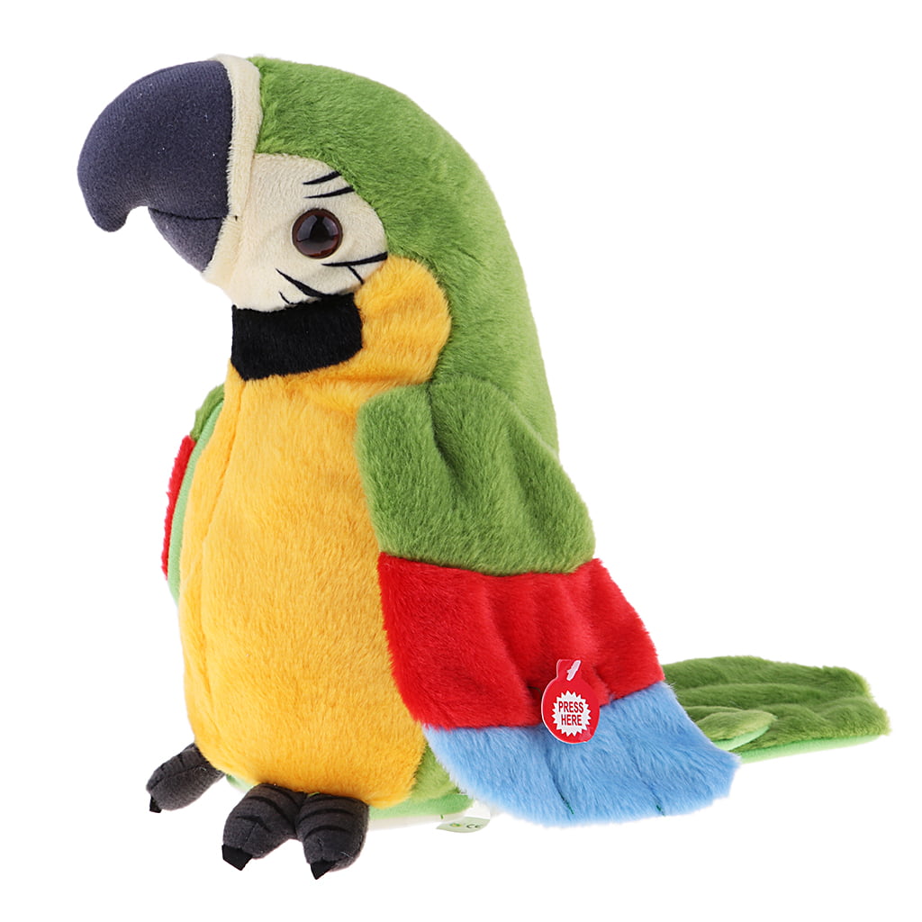 Talking Singing Parrot Plush Toy 22cm Electric Soft Stuffed Toy for Children 