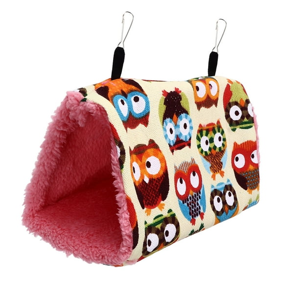 Pet Parrots Hammock, Winter Warm Bird Nests Plush Snuggle House Hanging Hideaway Cave Bed Tent Toy, Pet Hut House Bed Cage Tent With Hooks For Sun Conure Green Cheek Parakeets