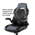 Staples Emerge Vortex Bonded Leather Gaming Chair, Black and Gray, 2