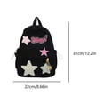 thumbnail image 2 of Mochila para ordenador portátil de uso diario para mujer bolsa de viaje al aire libre con apliques de estrellas de gran capacidad, 2 of 5
