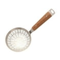 thumbnail image 2 of Colador de acero inoxidable con mango de madera para cocina pequeño, 2 of 9