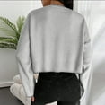 thumbnail image 6 of Aueoeo Sweaters For Teens, Soft Comfy Ladies' Casual Round-Neck Long-Sleeved Pullover Knitted Shirt Top Knitwear, 6 of 6