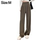 thumbnail image 2 of Pantalones de vestir de corte acampanado de gabardina con corte curvo para mujer, 2 of 5