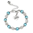 thumbnail image 1 of Qarigey Joyas Con cuentas Cadenas en forma de corazón Vidrio hecho a mano Elegante Amistad Brazalete Buena elasticidad para boda Ropa, zapatos y accesorios Miscelánea Cielo azul Qarigey AP009545-07, 1 of 6
